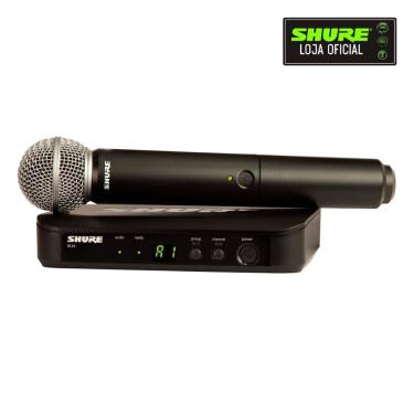 Imagem de Microfone Shure SM58 Sem Fio BLX24BR/SM58 Frquência M15