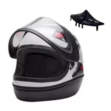 Imagem de Capacete San Marino Automático Branco Com Narigueira, Branco, 62