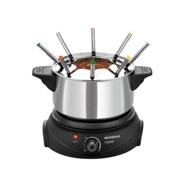 Imagem de Panela De Fondue Elétrica Mondial Fd02 Aço Inox 110V, 110V