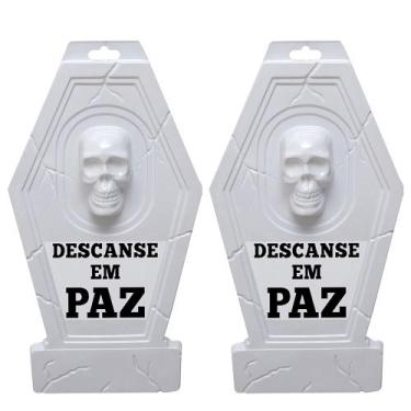 Imagem de 2 Decoração Festa dia Bruxas Lápide Cemitério 50cm Halloween - Toy Mas