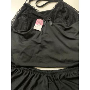 Imagem de Baby Doll Renda Preto G - Rosalê