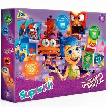 Imagem de Divertida Mente 2 Super Kit Infantil Jogos Didáticos 168 Peças Brinque