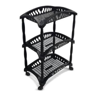 Imagem de Fruteira Organizador Vertical Triplo Preto - Arquiplast, Preto