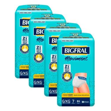 Imagem de Kit 4 Roupa Íntima Bigfral Moviment G/XG 7 Unidades