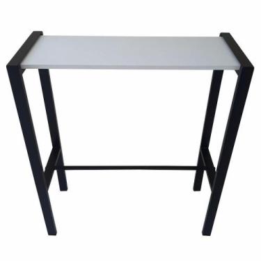 Imagem de Aparador Prateleira Industrial Mônaco Mdf Branco 80Cm - Belolar