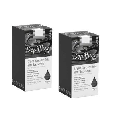 Imagem de Kit 2 Ceras Negra para Depilação em Tablete Quente Depilatória Depilfl