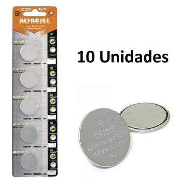 Imagem de Bateria de Lítio Botão CR2016 3V Alfacell Cartela 10 Unidades