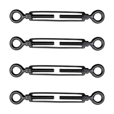 Imagem de Antrader Esticador de olho e olho M8, 4 peças, aço inoxidável M8, tensão, corda de fio, tensão, M8, aço inoxidável, preto