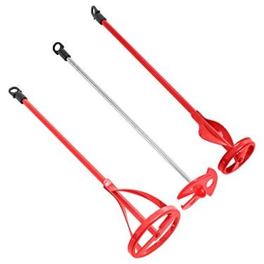 Imagem de TCP Global Conjunto de 3 lâminas de misturador de tinta, resina epóxi, lama e cimento - ferramentas de agitação de furadeira elétrica - pás de mistura de fita de 35,5 cm com eixos de cabeça sextavada