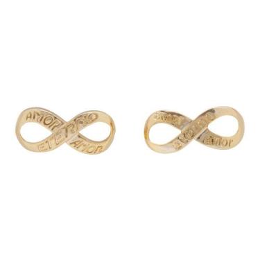 Imagem de Brinco Metal Infinito Amor Eterno BC2501 - Akasaki, Dourado