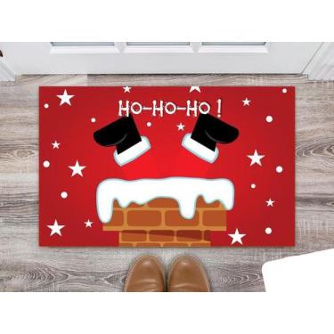 Imagem de Tapete Capacho Personalizado Papai Noel Chaminé - Deluzz