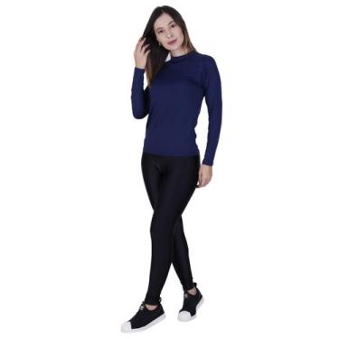 Imagem de Blusa Fitness Térmica Segunda Pele Camisa Proteção Solar UV 50+ Academ