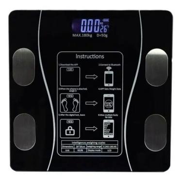 Imagem de Balança Bioimpedancia Digital 180kg Smart Imc Profissional - BBG