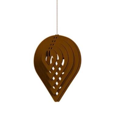 Imagem de Luminária Teto tipo Pendente BALÃO MDF - Completa - CORALISA, Marrom