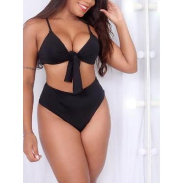 Imagem de Biquini Hot Pant Cintura Alta Modeladora  Moda Praia - Meu Biquinni, M