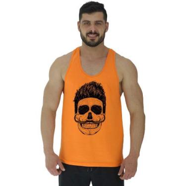 Imagem de Regata Menos Cavada Masculina MXD Conceito Sorriso Contagiante, Laranj