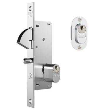 Imagem de Fechadura Auxiliar Stam Porta de Correr 940 26,5mm Aço Cor Cromo Espel