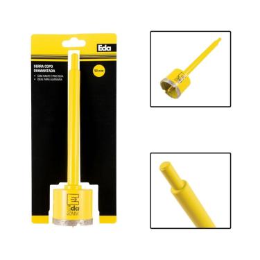 Imagem de Serra Copo Diamantada 50mm Com Haste 170mm