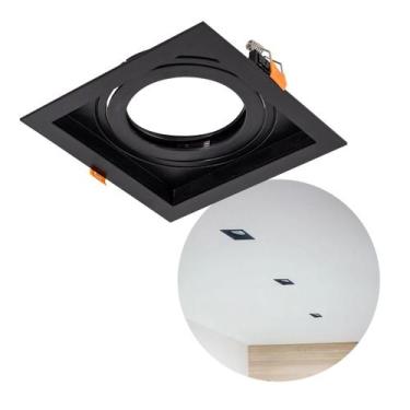 Imagem de Spot de Embutir FLEA Quadrado Preto P/ PAR30 E27 6194 Nordecor ST3104
