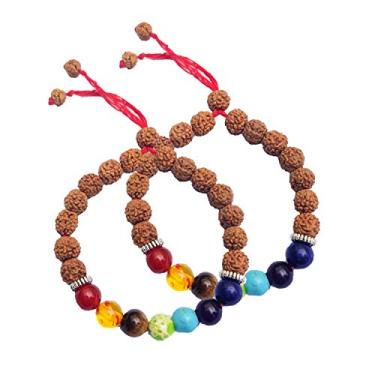 Imagem de Pulseira de contas redondas Wonder Care-Healing com pedras preciosas naturais para meditação de ioga 8 mm da Reiki com contas redondas para equilíbrio de cura, unissex, pacote com 2