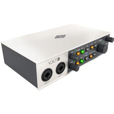 Imagem de interface de audio，Placa de som profissional de canal duplo com USB 2.0