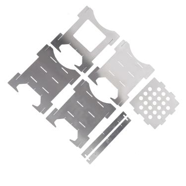 Imagem de Fogão de Acampamento, Fogão de Emergência Fogão de Acampamento Portátil Fogões de Aço Inoxidável Mini Fogão Portátil Fogão de Acampamento Fogão a Lenha para Piquenique,