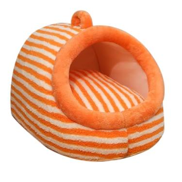 Imagem de Dog Kennel, All Season Semi-Closed Dog House, Pet Cat Kennel, Winter Warm Pet Sleeping Kennel, Can Be Carried Out For Small Medium Pets(Orange,46 * 35 * 27cm)