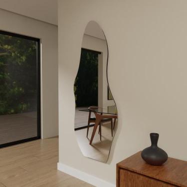 Imagem de Espelho Orgânico Decorativo 115cm x 60cm E15 Luxo Quarto Sala Banheiro