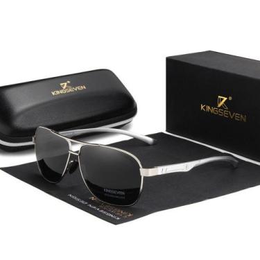 Imagem de Óculos de sol design quadrado kingseven espelhado , Branco