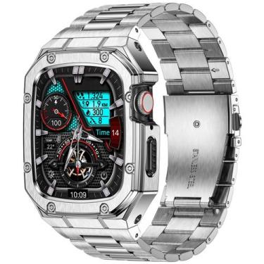 Imagem de Pulseira de Relógio BAITEYOU em Aço Inoxidável para Apple Watch 46mm