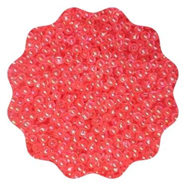 Imagem de 500 Miçanga Pérola Translúcida 6mm Irisada Missanga Bijuteria Artesanato (Pink)