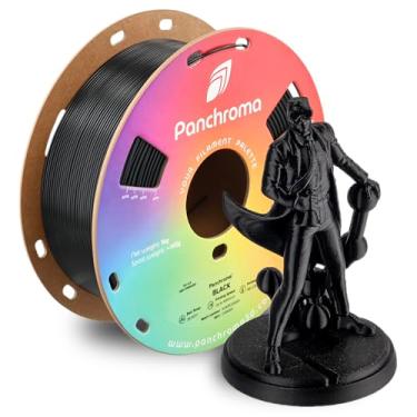 Imagem de Polymaker Filamento de impressora 3D Panchroma, filamento de impressão 3D preto 1,75 mm 1kg, imprime melhor do que PLA, permite impressão de alta velocidade, compatível com a maioria das impressoras