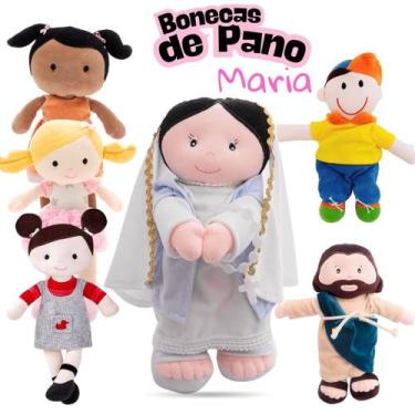 Imagem de Boneca Pano Bebê Infantil Pelúcia Antialérgico Decoração Nanina dormir