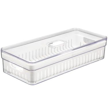 Imagem de Organizador de Geladeira Armario Cozinha 3,6L Acrilico Para Frutas Legumes e Vegetais (Unidade, Cesta)