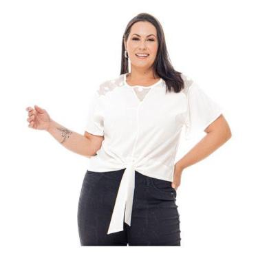 Imagem de Blusa Plus Size Feminina Casual Social Manga Curta 205 - Gatta Fashion