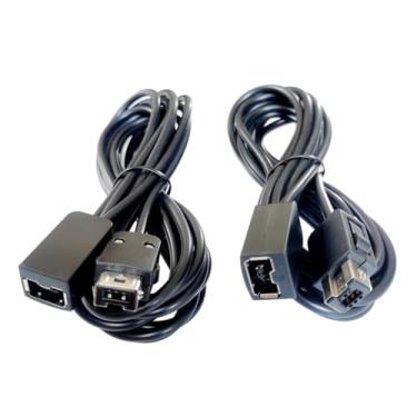Imagem de DHSKZRMJ 2 cabos de extensão compatíveis/substitutos de 3 m para controle Super Nintendo SNES Classic Edition (2017) e Mini NES Classic Edition (2016)/Wii/Wii U