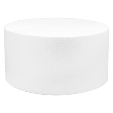 Imagem de O'Creme Expositor de decoração de bolo de poliestireno para suprimentos de padaria assados forma redonda (12 cm A x 15 cm)