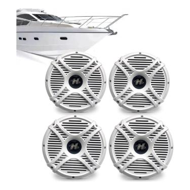 Imagem de Kit 4 alto falante 10 polegadas subwoofer hurricane M10 marinizado náutico 600W