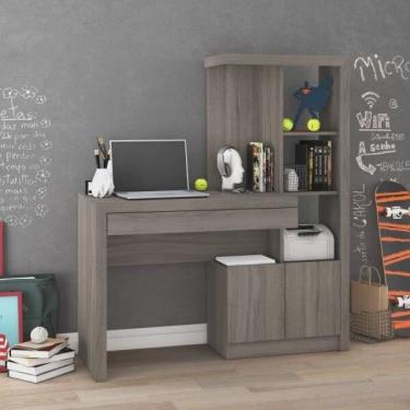 Imagem de Escrivaninha com Estante 2 Portas 1 Gaveta Me4143 Tecno Mobili