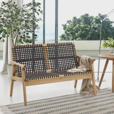 Imagem de Sofá em Madeira e Corda Náutica 2 Lugares Traço Casa e Jardim Móveis