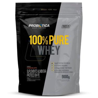 Imagem de Suplemento Alimentar Protéico 100% Pure Whey Probiótica Sabor Chocolate 900g