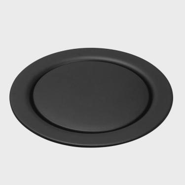Imagem de Grelha Redonda 10cm com Fecho de Pressão Inox Meber Metais Preto Matte