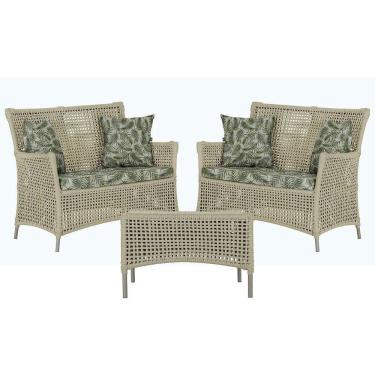 Imagem de 2 Sofás E Mesa Igapó Alumínio Fendi Corda Náutica E5 Trama Rami