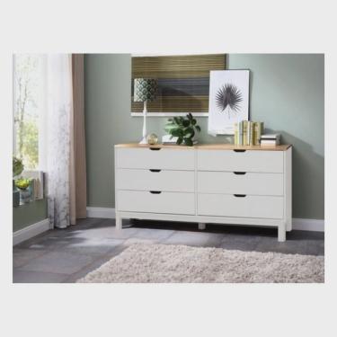 Imagem de Cômoda de Madeira Maciça com 6 Gavetas