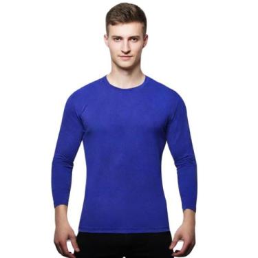 Imagem de Camisa Uv 50 Manga Longa Slim Térmica Segunda Pele - Genérico, Azul ro