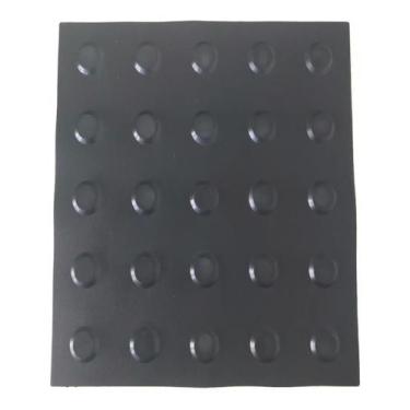 Imagem de Kit 10 Pçs Piso Tátil Pvc 25X25 Alerta Preto - LaggeAcessibilidade