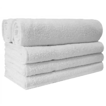 Imagem de Kit 10 Toalhas de rosto Grande Felpudas para algodão(branca)