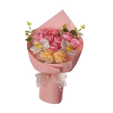Imagem de Ｂｅｓｇａ Buquê de flores de sabonete FALOR FALSE FLOR FALSE ELEGENTO VERSÁTIL Decorativo Decorações de arranjo floral para namorada do dia dos namorados