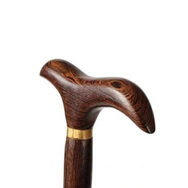 Imagem de LXPYMXDP Bengala de caminhada, bengala de madeira, bengala para idosos, madeira de asa de frango antiderrapante para idosos, bengala de madeira natural para idosos