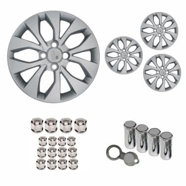 Imagem de Jogo Calota Aro 14 Onix Prisma 2017 à 2020 + Selo Resinado + Tampa Ventil + Capa Parafuso